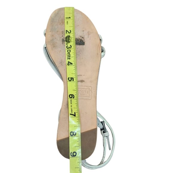 Lacoste Paris Leather Sandals Straps Grey Womens  Size 6 - Picture 9 of 11
